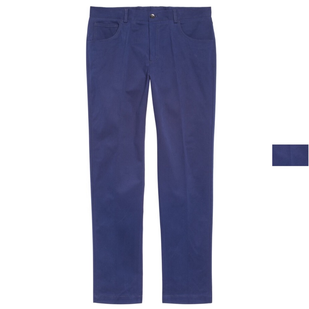 NEW!! SANTORELLI ‘LUIGI’ MENS NAVY BLUE COTTON STRETCH 5-POCKET PANTS Sz 42 $195